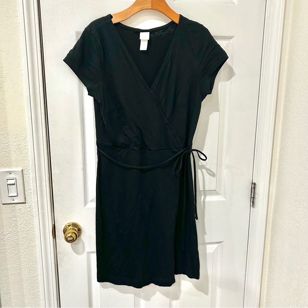H&M Black Mini Wrap Dress